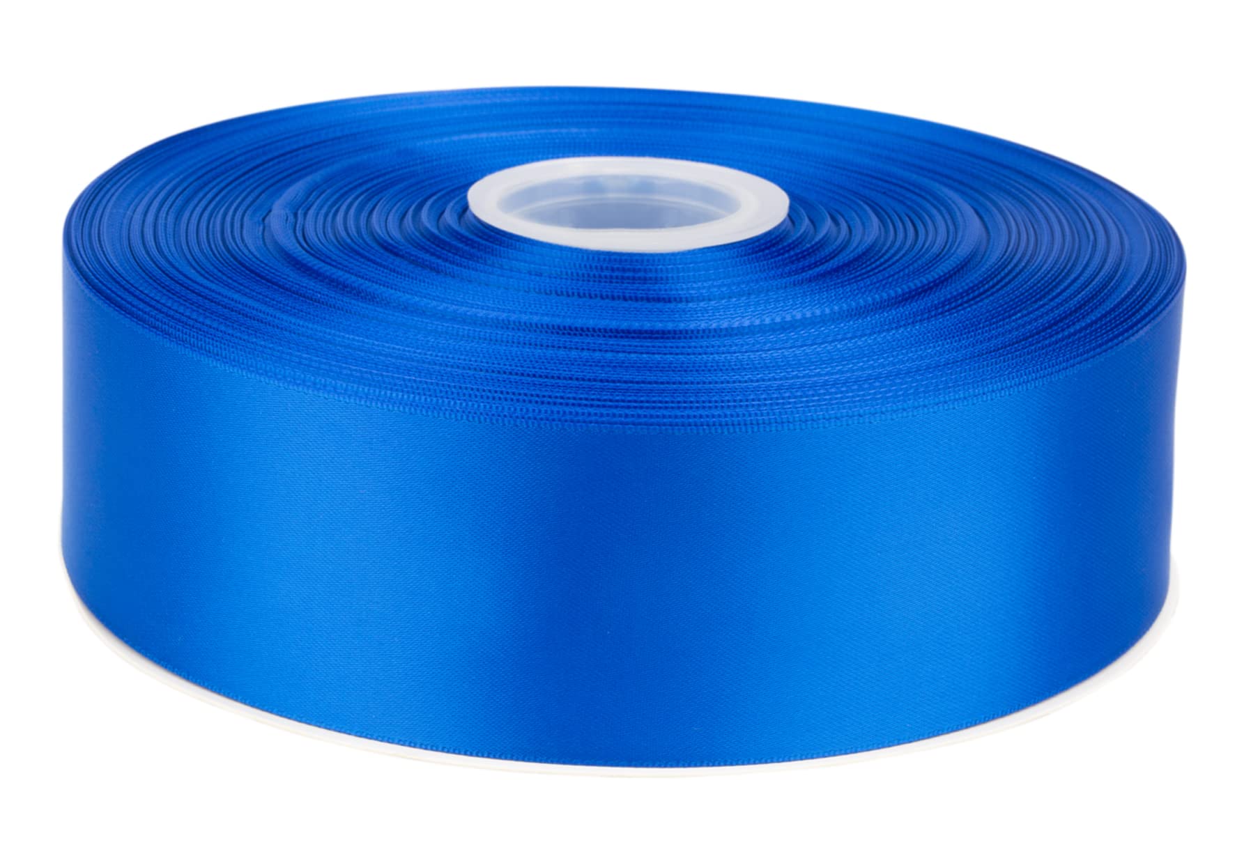 Fondersy 91 Meters Electric Blue Double Faced Satin Ribbon - 50mm Width for Wedding, Gift Wrapping, Floral Arrangement and Crafts