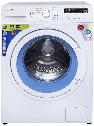 Lloyd 7 kg Fully-Automatic Front Loading Washing Machine (LWMF70, White and Blue)