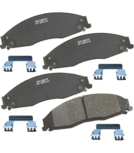 Rear Ceramic Brake Pads For 2005-2007 Cadillac CTS/STS & Pontiac Grand Prix - Detroit Axle Kit With Hardware