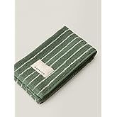 WENSHUO Frosted Pines-Striped Pure Cotton Hand Towel,100% Combed Cotton,Luxury Towel,Super Absorbent(Pack of 1) (29.53" L × 13.39" W)
