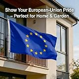 SHATCHI European Union Flag 5ft x 3ft Polyester with Brass Eyelets view 3