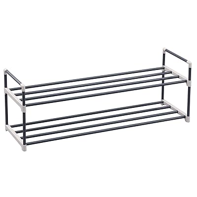 Buy SONGMICS 2-Tier Metal Shoe Rack Grey at Ubuy Nigeria