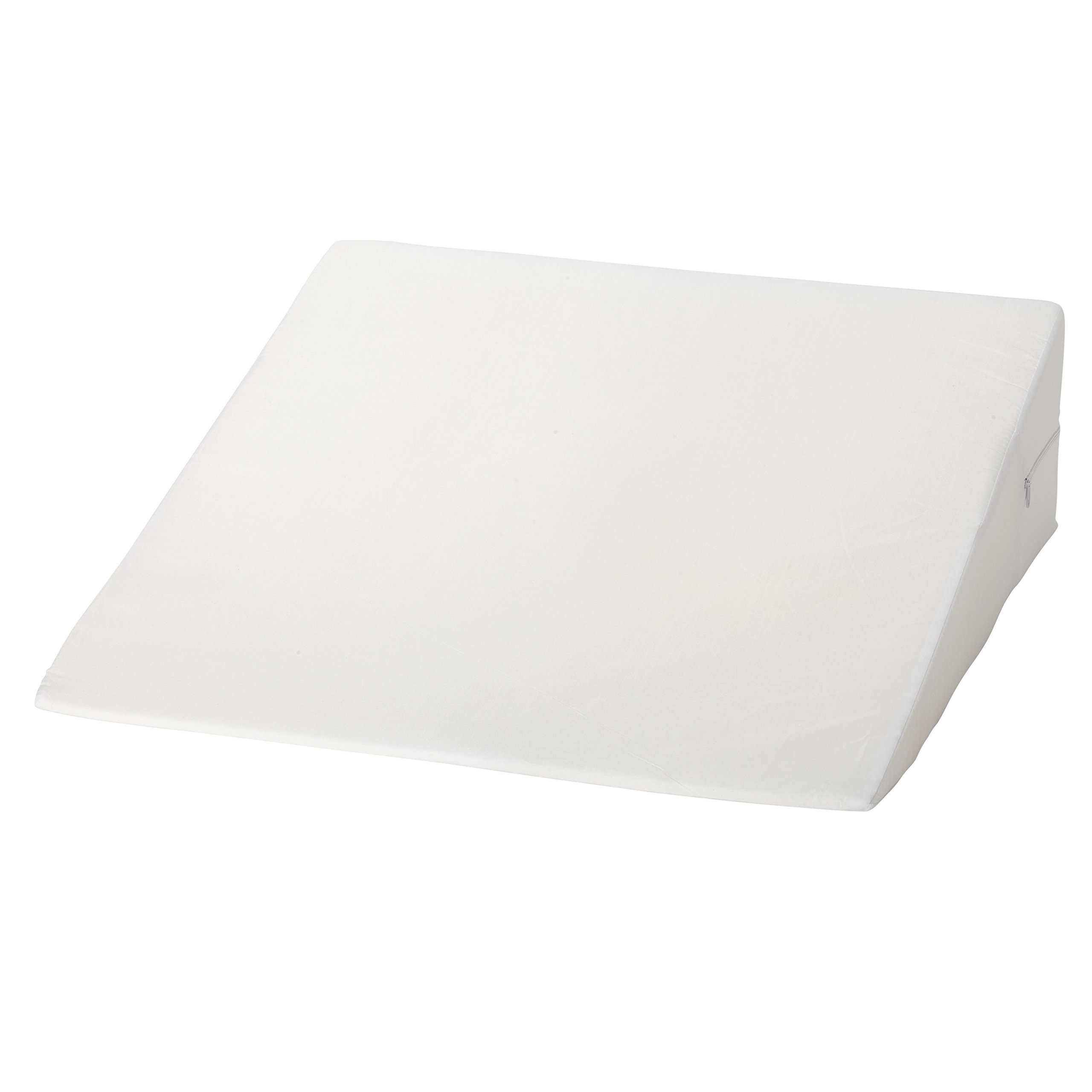 DMI Bed Wedge Pillow and Triangle Wedge with Elevated Incline for Neck Pain, Headaches, Shoulders, Back Pain, Foot Support, Knee Pain or Restless Leg Syndrome, 24x24x7 inches, White (Pack of 1)