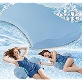 Fledano Lumbar Support Pillow for Bed – Memory Foam Lower Back Pain Relief Pillow for Sleeping, Ergonomic Lumbar Pillow for Side & Back Sleepers, Sciatica & Hip Pain Relief, Washable Cooling Cover