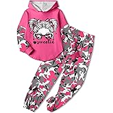 kadoubiyoo Girls Fall Outfits Sweetie-girl Hoodie Top and Camouflage Legging Pants 2PCS Girls' Clothing Sets Size 6-16