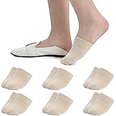 bysock Women's Toe Socks for Mules Half Socks Toe Toppers Liner No Show Invisible Non-slip Toe Covers 6/8 Pairs