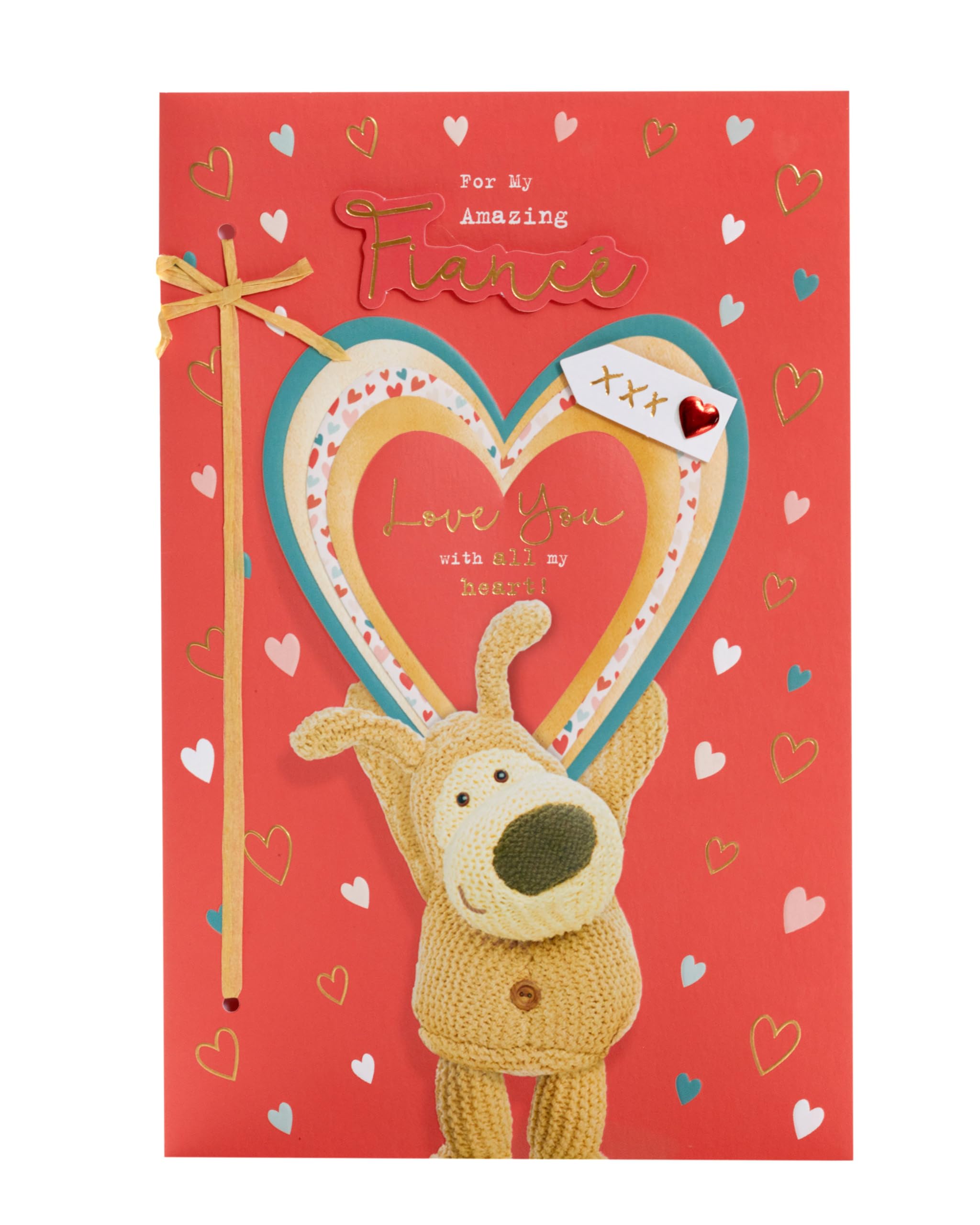 Boofle | Valentine's Day Card for Fiancé | I Love You Presents | Him, Boys, Men | Cute Design | With Envelope | 165mm x 254mm
