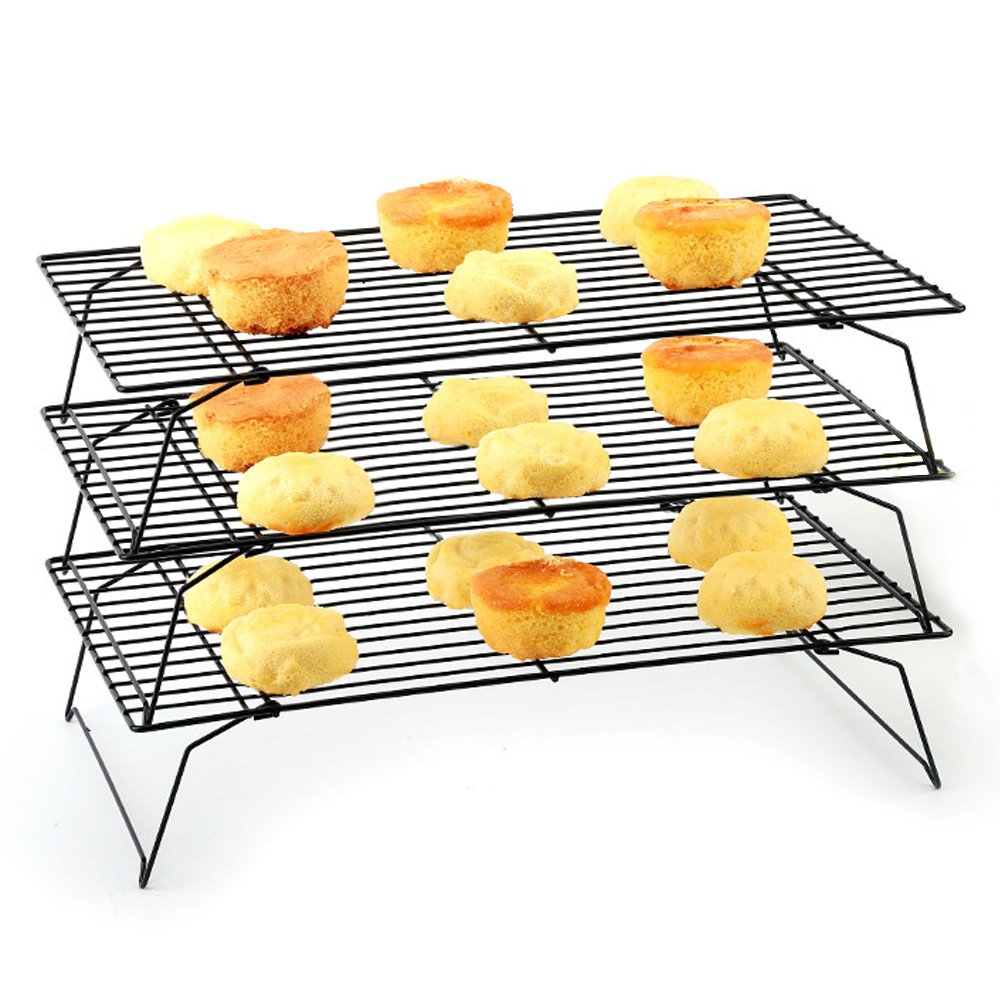 Stackable 3Tier Cooling Rack Grid, Black on Galleon Philippines