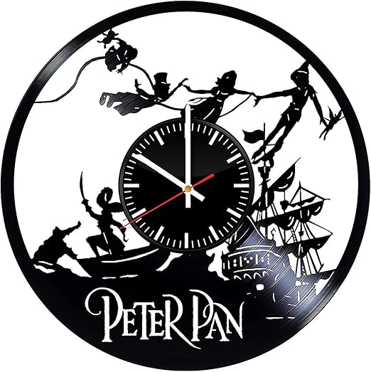 Reloj De Vinilo Peter Pan Discos De Vinilo Disney Arte De La