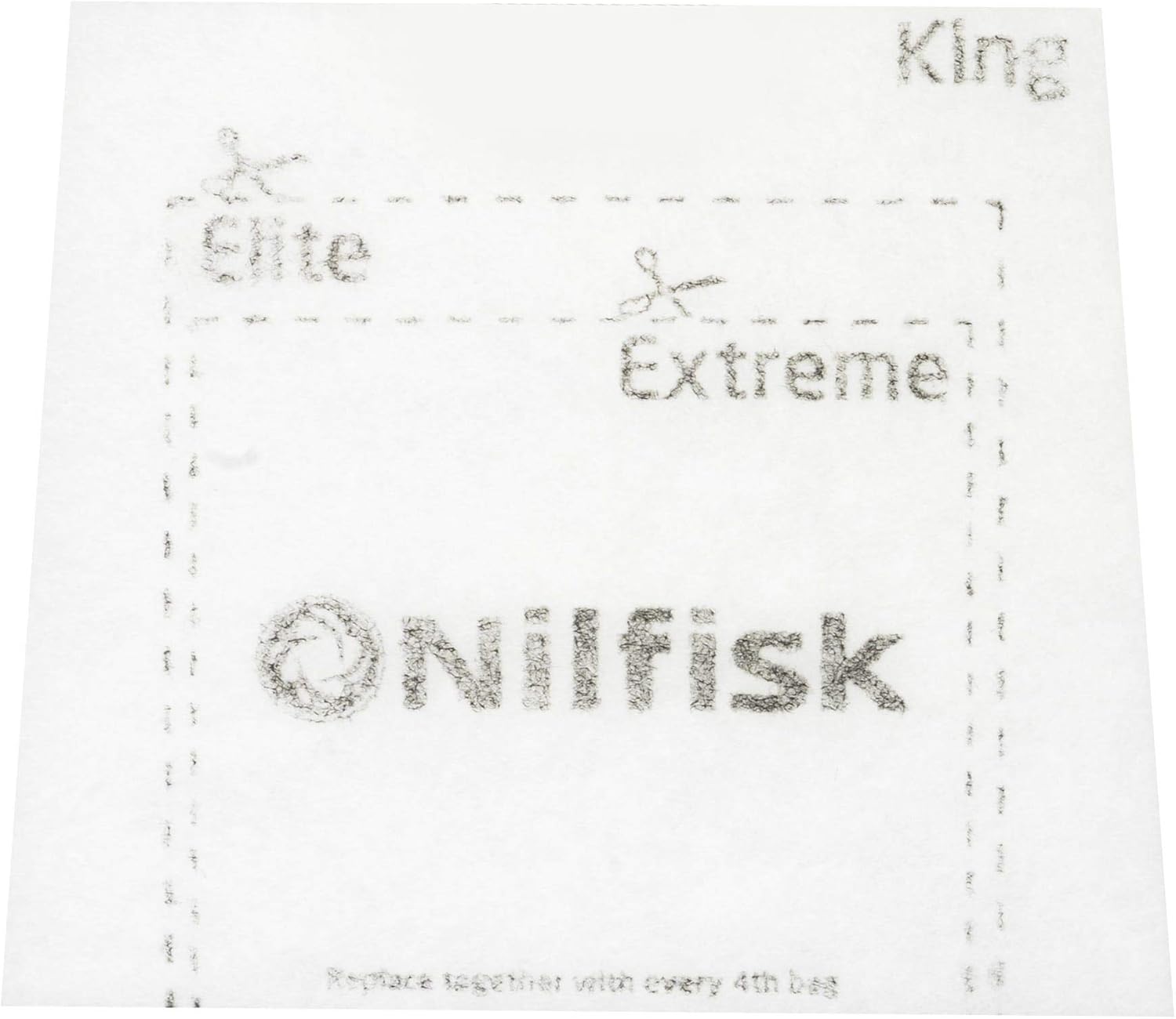 Nilfisk Genuine King, Extreme & Elite Series Vacuum Cleaner Dust Bags 4 Pack + Filter, Silver - Image 5