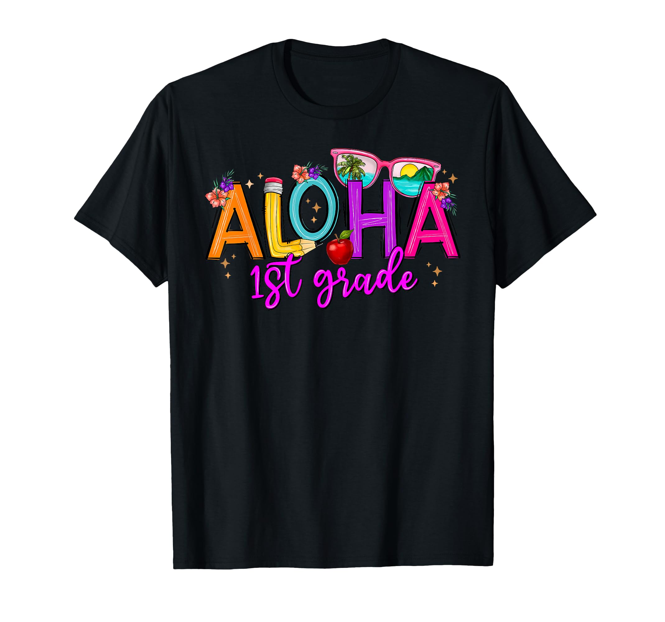 Photo 1 of Aloha 1st Grade Summer Vacation Beach Teacher School Student T-Shirt