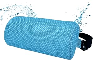 REEZEIVI 1Pack Headrest Pillow for Patio Chaise Lounge,Chaise Lounge Pillows Outdoor 3D air mesh with Elastic Band,Quick Drying and Washable Spa Pillow for Recliner,Beach Chair,Office Chair Blue