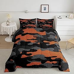 Erosebridal Army Camouflage Comforter Set King Size