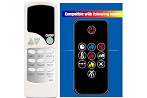 GENGQIANSI Replacement for Napoleon Fireplace Heater Remote Control W190-0136-SER NEFVC32H NEFVC38H NEFB50H-SV NEFB60H-SV NEFP32-5019W