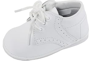 Angels Garment Baby Boys White Oxford Dress Shoes 1