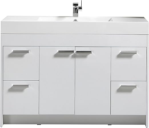 Eviva Evvn1200 8 48gok Lugano 121 9 Cm Eiche Grau Moderne Badezimmer Vanity Mit Acryl Weiss Integrierter Spule Kombination Modern 48 Weiss Amazon De Baumarkt