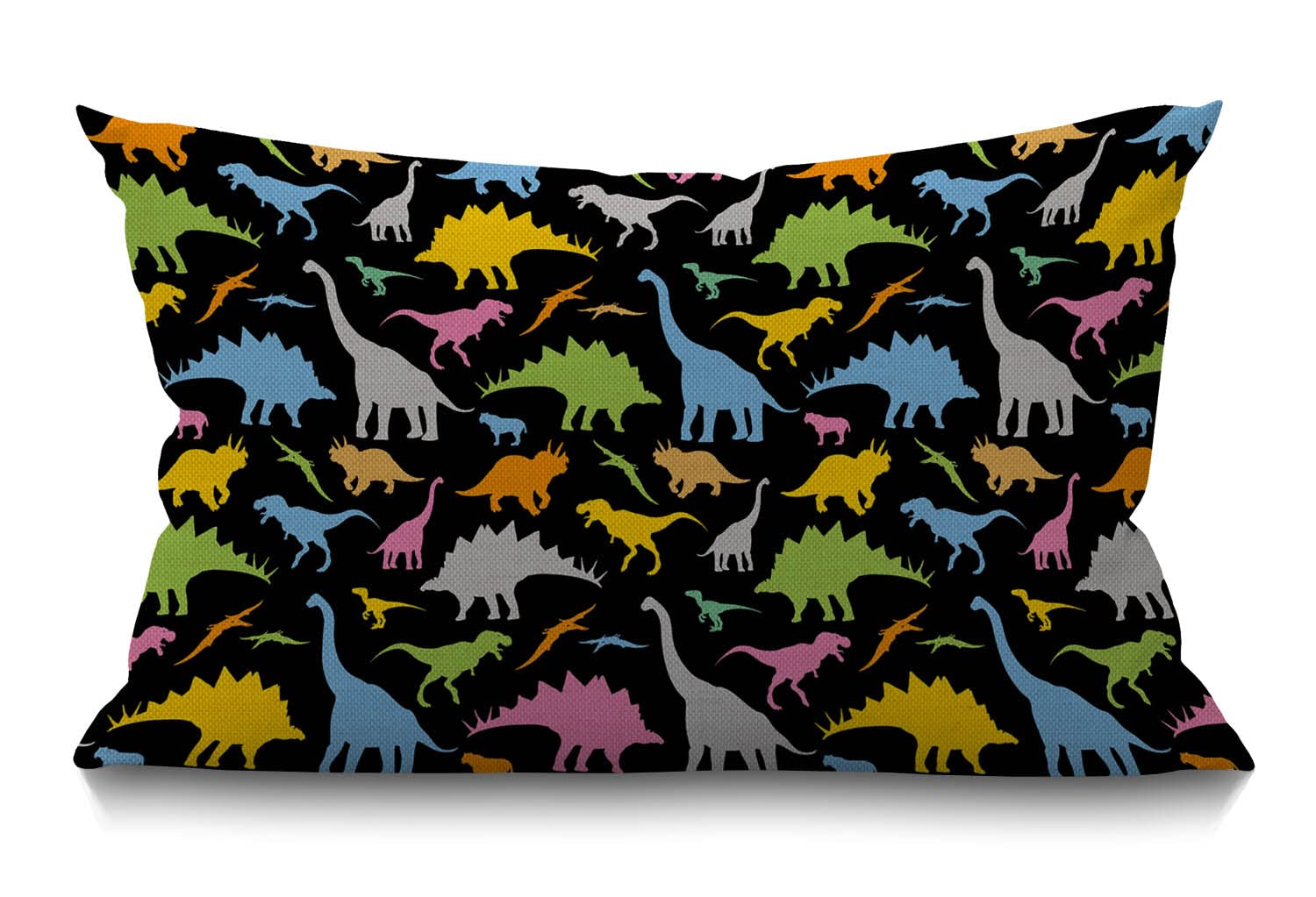 BGBDEIA Dinosaur Lumbar Cushion Cover 30X50cm 12x20 Inch Decorative Bedroom Living Room Colorful Cute Cartoon Animal Dinosaur Dragon Pattern Rectanglar Throw Pillow Cover for Bed Sofa Couch