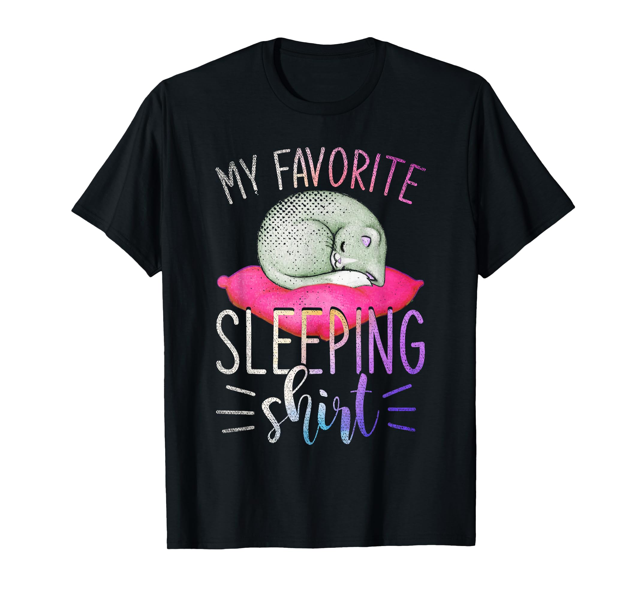 My Favorite Sleeping Shirt Cute Animal Pet Cat Sleeping T-Shirt