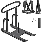 Dolibest Weight Sled, Fitness Sled, Workout Sled for Fitness Strength Training and Speed Improvement, Push-Pull Prowler Training, Suitable for 1-2" Weight Plates, Black