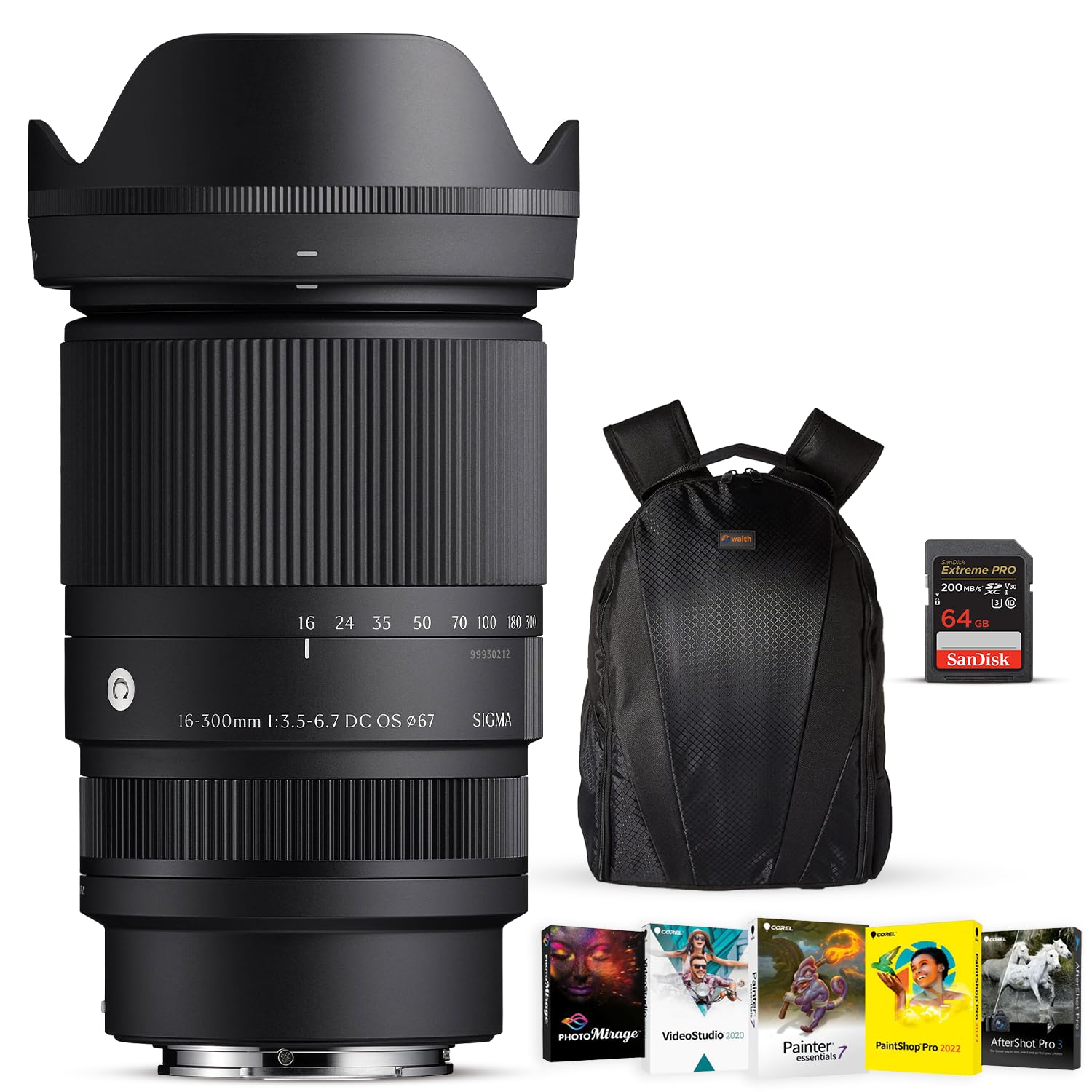 Sigma 16-300mm f/3.5-6.7 DC OS Contemporary Lens for Canon RF, APS-C Bundle