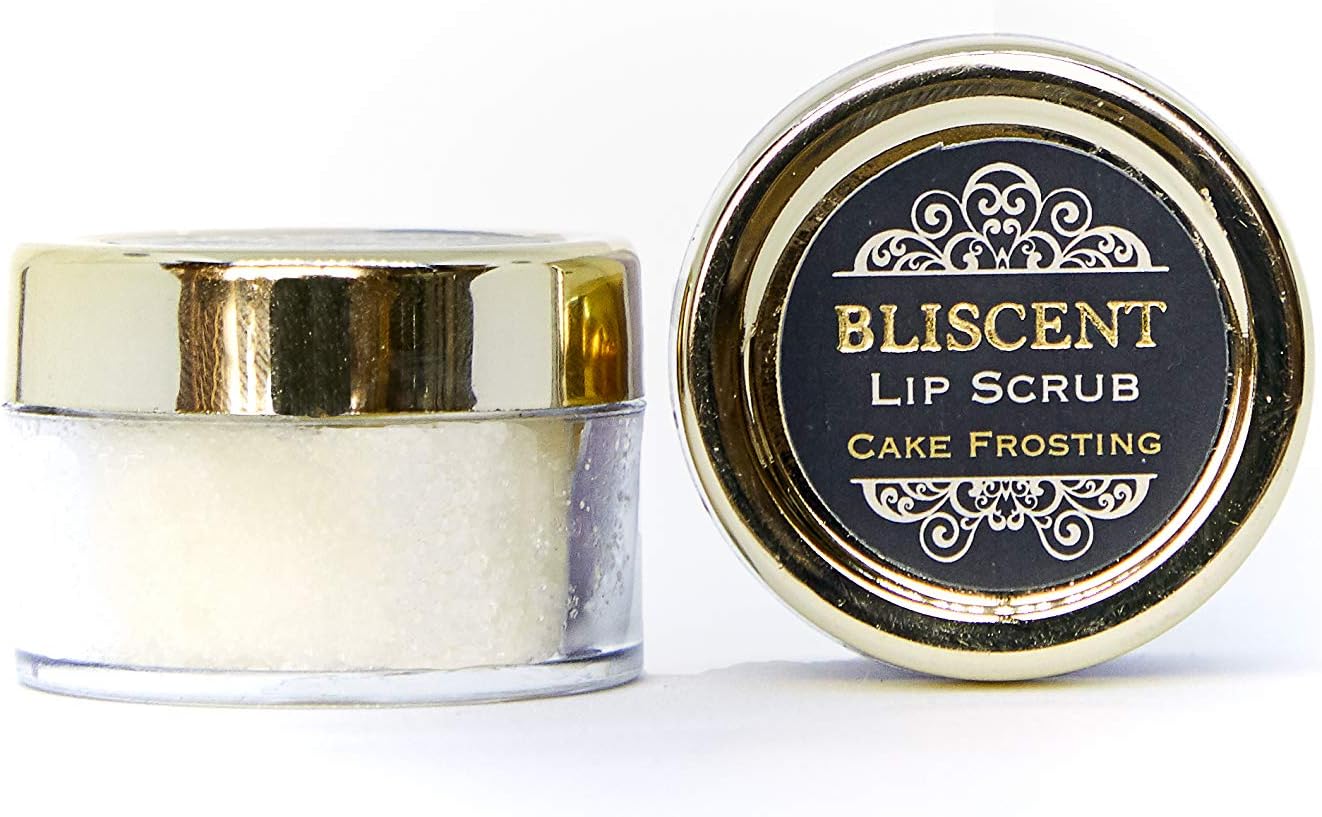 BLISCENT Luxury Skincare Cake Frosting Lip Scrub For Women And Men Lightening And Brightening Of Dark Lips Remove Flaky, Dead Skin Enriched With Shea Butter - 10 g