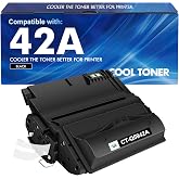 Q5942A 42A Black Toner Cartridge 1-Pack for HP 42X Q5942X Q1338A Q1338X | Compatible for HP 38A 38X Q1338A LaserJet 4250 4200 4350 4300 4250N 4240 4350N 4250TN 4250DTN 4350DTN 4350TN Printer Ink