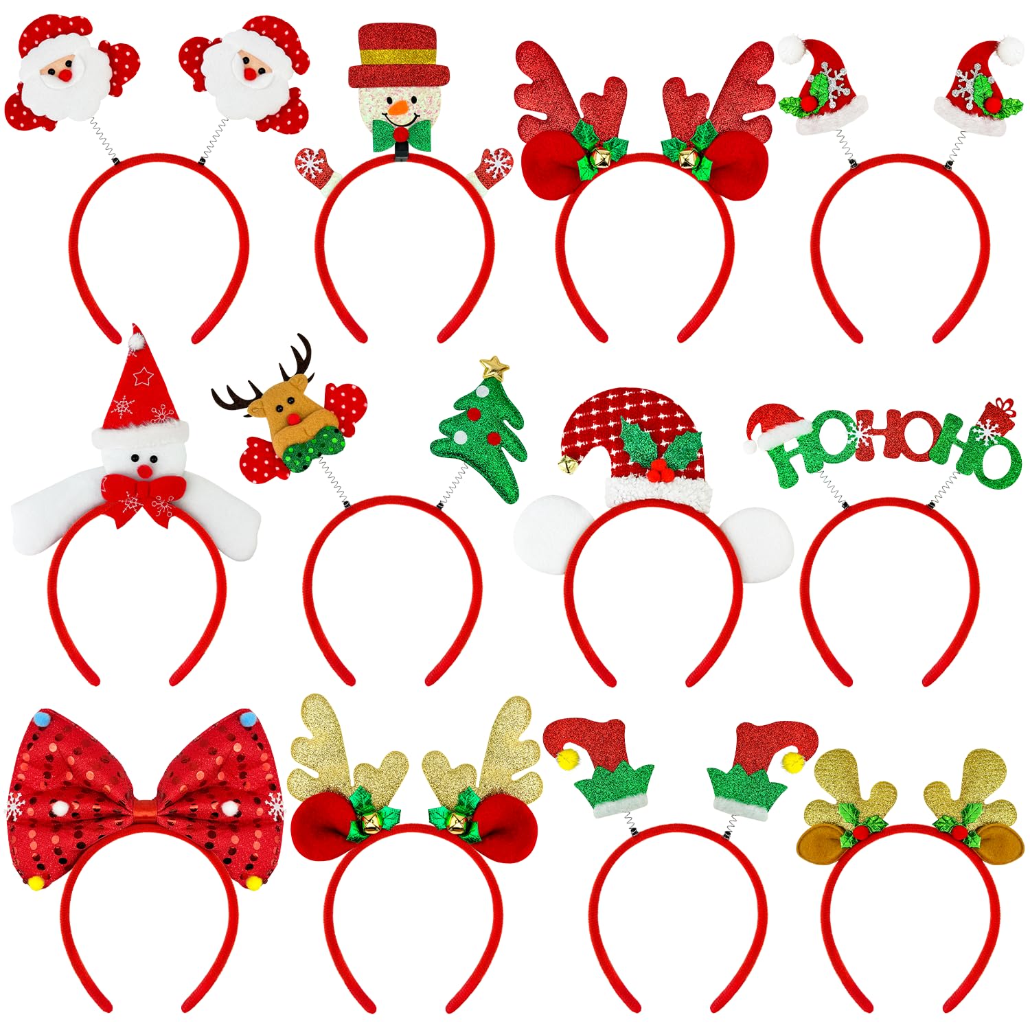 Photo 1 of *USED*
Christmas Headbands Hat Toppers Bulk 24 PCS, Christmas Headwear Party Favors Gifts-One Size Fits All, Holiday Friendsmas Decor Photo Props for Costume Outfit, Office Class Giveaways Games Prizes