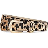 AI DEEBLUE Belts for Women with Gold Buckle Faux Leather Women's Belts Fashion Casual belts for jeans