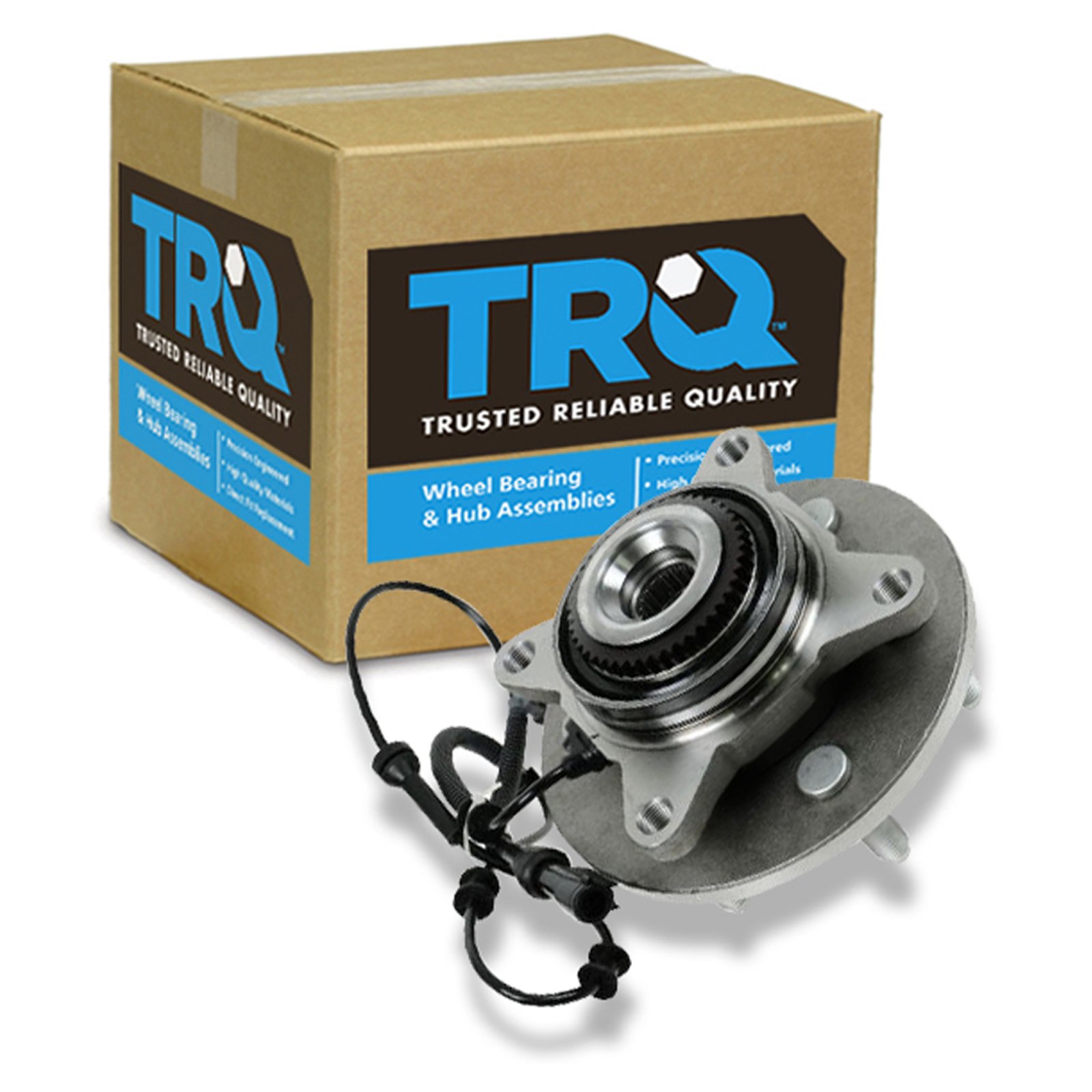 TRQ Front Wheel Bearing and Hub Assembly Compatible with 2004 Ford F-150 4WD 6 Lug Wheels 2004 Heritage 2005 to 11/28/04 Production Date