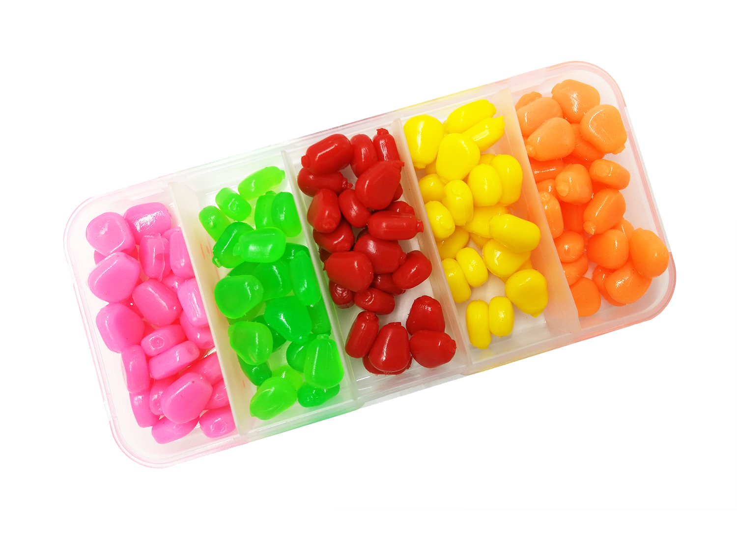 125Pcs Soft Fishing Lure Corn Fishing Floating Sinking Corn Soft Baits Fish Beads Feeder Carp Fishing Accessories Tool (Multicolor (Sinking))