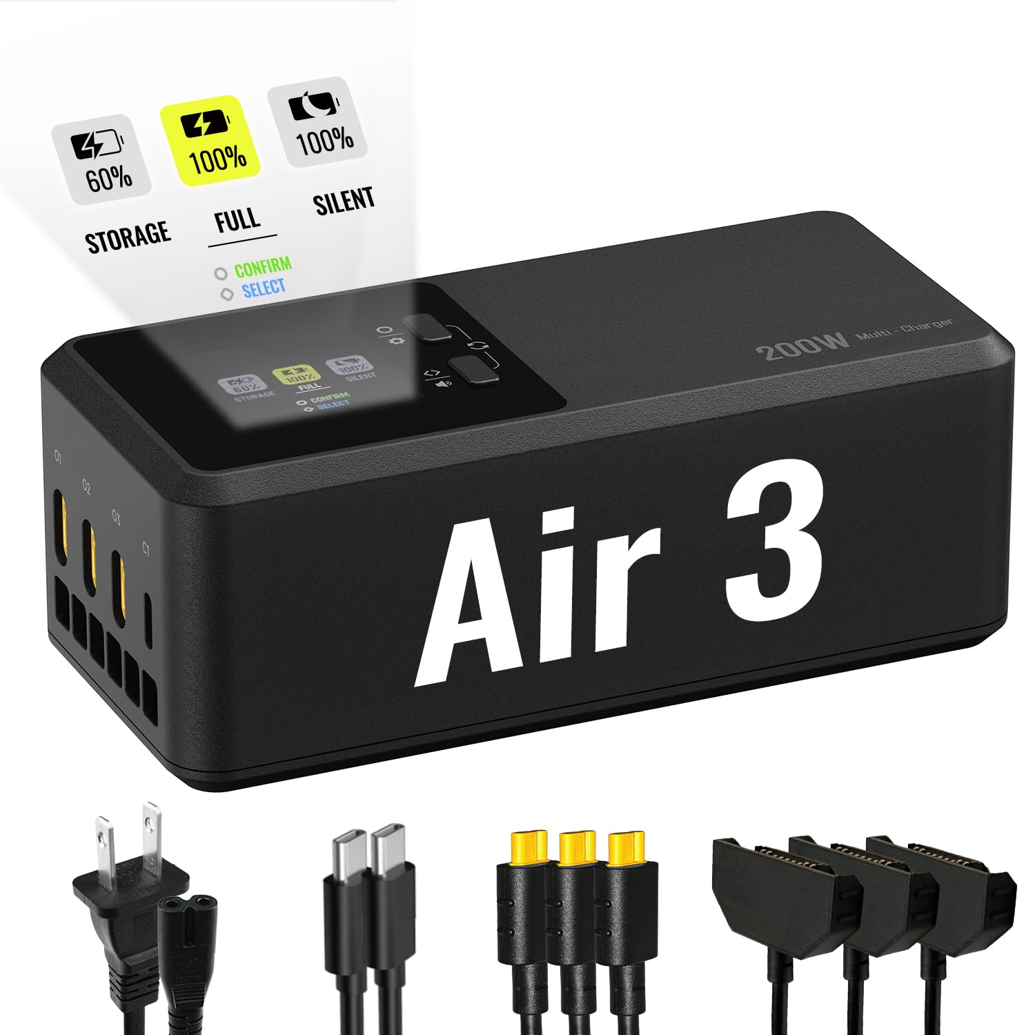 LKTOP 200W Air 3/Air 3S Parallel Charging Hub Fast