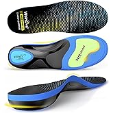 Work Boot Insoles Plantar Fasciitis - Welnove Heavy Duty Inserts for Pain Fatigue Relief, Standing All Day - High Arch Support Shoe Insoles Orthotic for Flat Feet, Achilles Tendonitis, Men Women (M)