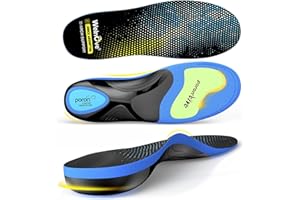 Work Comfort Insoles Plantar Fasciitis - Welnove Heavy Duty Inserts for Pain Fatigue Relief, Standing All Day - High Arch Sup