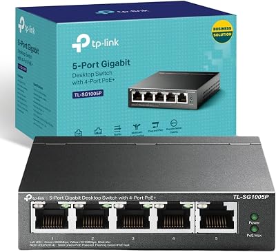 TP-Link TL-SG1005P 5-Port Gigabit PoE Switch 4-Port PoE+ 802.3af/at 65W