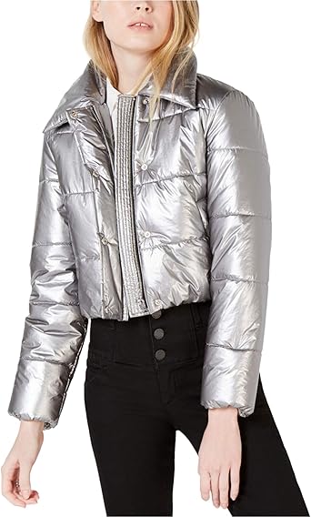 white puffer coat cropped