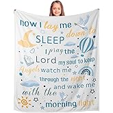 Baby Blanket, Christmas Blanket Gifts for Grandkids, Baptism Gifts for Girl Boys, Baby Shower Christening Gift for Boys, Baptism Gift for Babys Girl Boy, Religious Christian Soft Throw Blankets50 X60