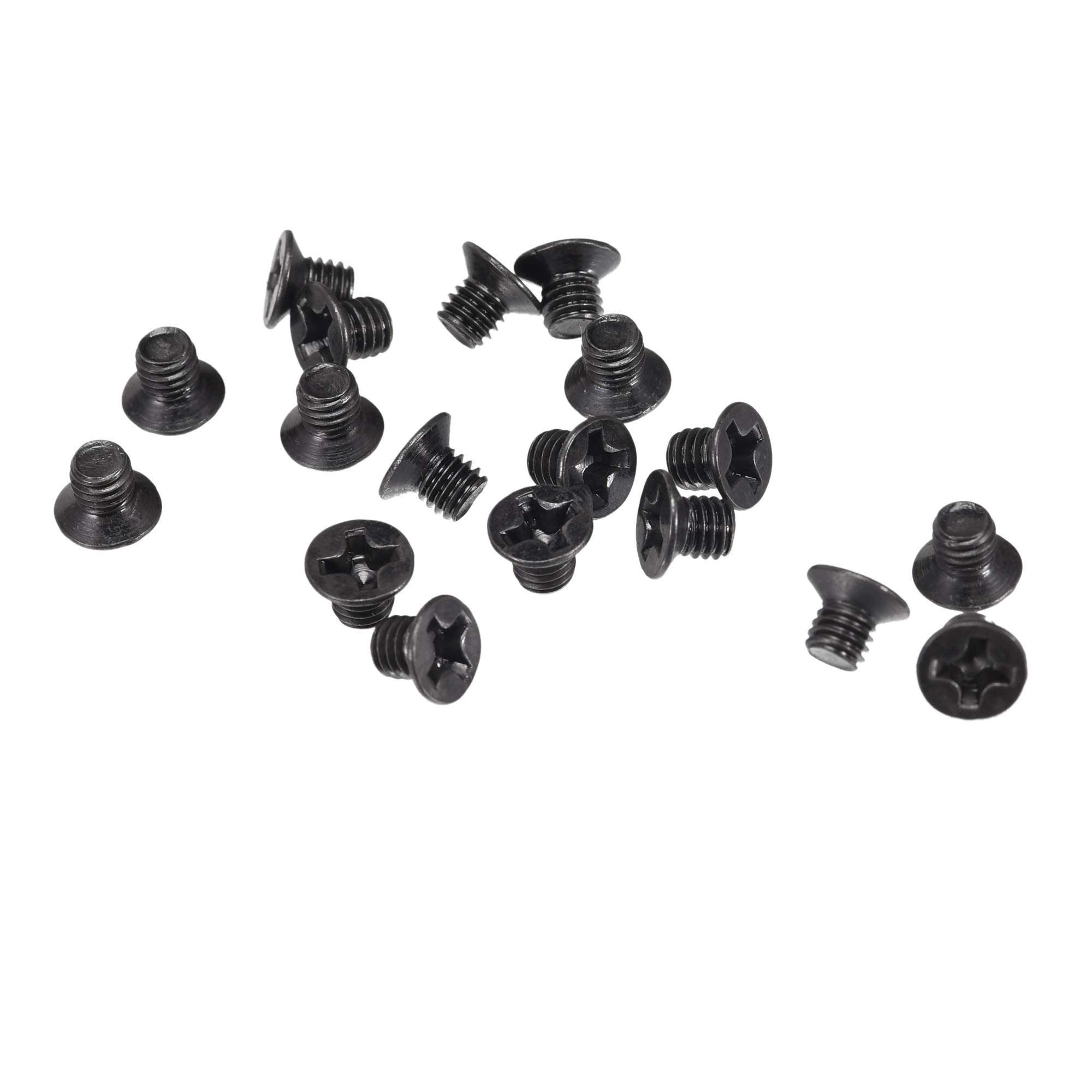 sourcing map M3 x 3mm Phillips Screw Fastener Black for Laptop PC TV Fan Switch 500pcs