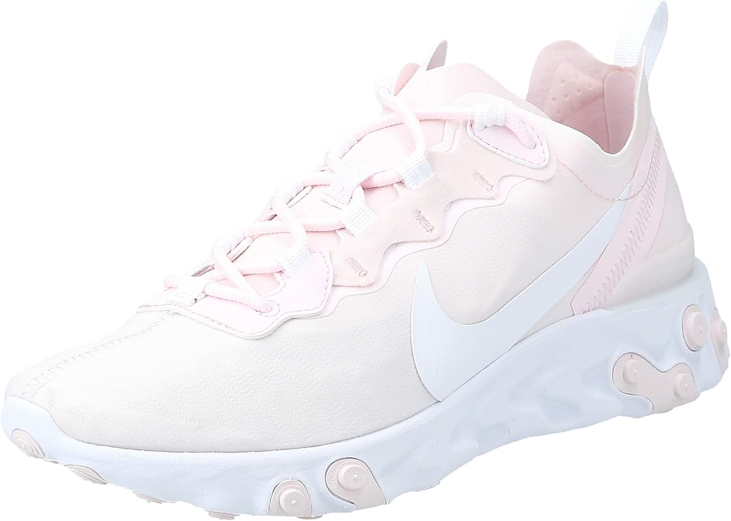 Nike Women's React Element 55 Pale Pink/White Sneakers 9.5