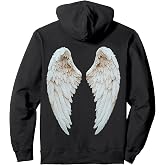 Cute Angel Wings On Back Pullover Hoodie
