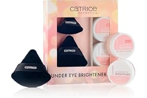 Catrice | Holiday Gift Set Under Eye Brightener & Setting Powder in 010 Light Rose + Magic Perfector Powder Puff Duo | Bright, Smooth & Long-Wear Finish
