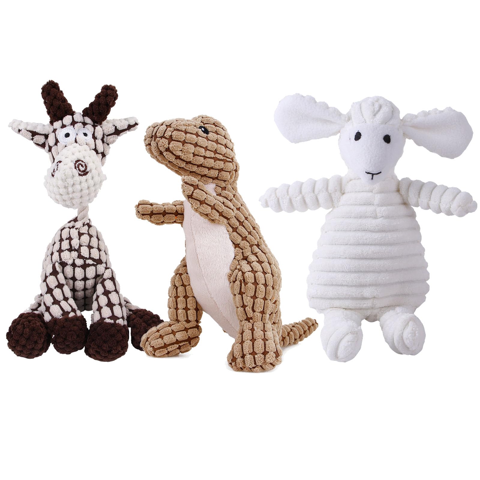 3 Pack Dog Toys Stuffed Squeaky Dog Toys Dog Squeaky Toys Assortment Puppy Pet Mutt Dog Toy Dog Squeak Toy for Medium Large Dogs