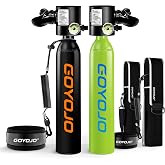 GOYOJO Mini Scuba Tank, Portable Diving Lung Air Tank with DOT Certified, Refillable Emergency Backup Pony Bottle for Snorkeling, Underwater Breathing, Training