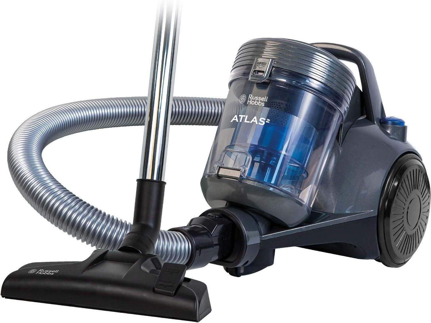 Russell Hobbs® Atlas2 Cylinder Vacuum Cleaner, Lightweight, 2.5L Dust Capacity, Powerful 700W High Efficiency Motor