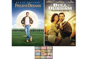 Kevin Costner Baseball Double Feature Field Of Dreams & Bull Durham 2 DVD Set Includes Glossy Print Baseball Art Card