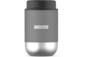 Zoku Neat Stack Food Jar, 16 Ounce, Double-Walled, Vacuum Insulated, Stainless Steel, BPA Free - Silver