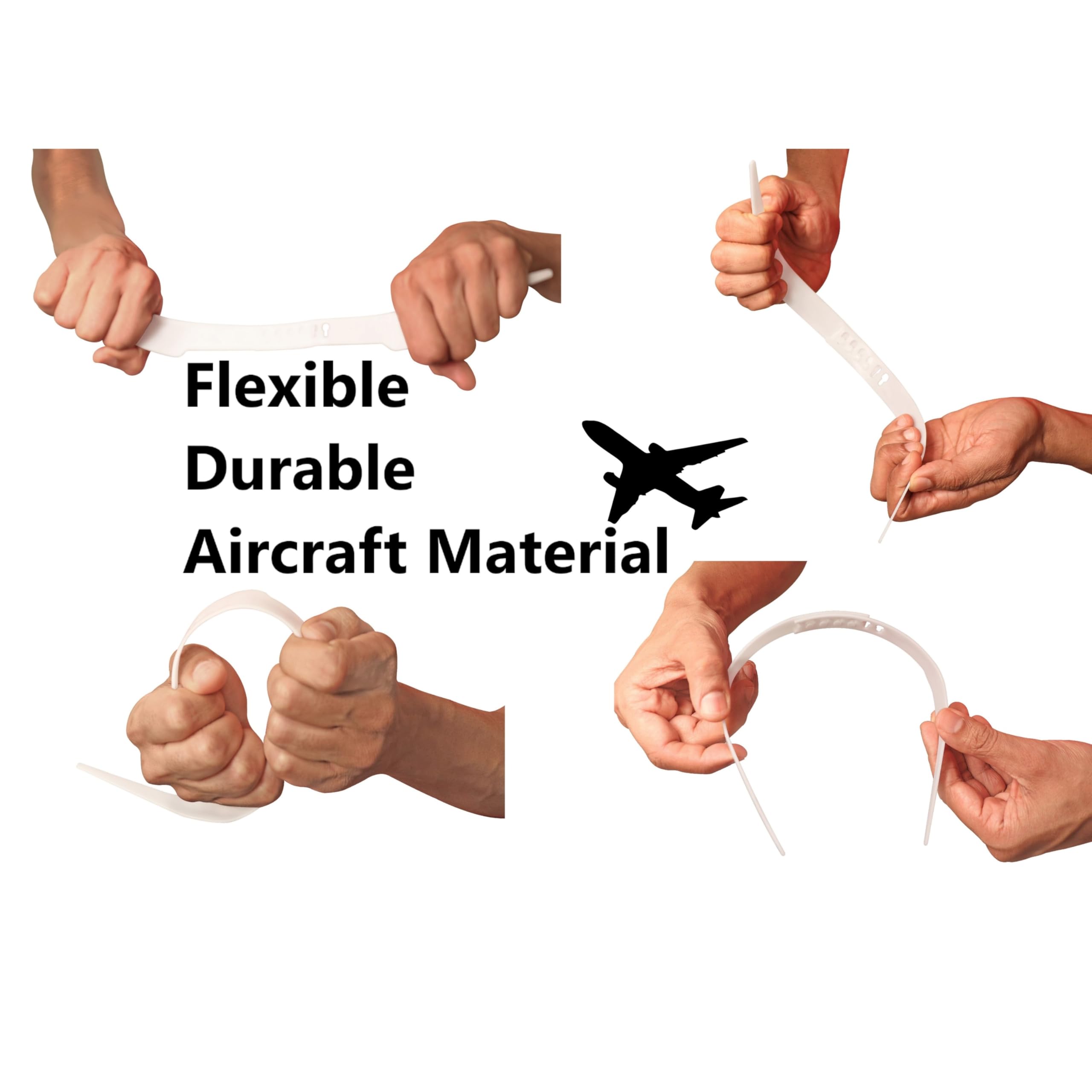 Slick Collar Shirt Collar Support System set with 3 adjustable, 10 premium Collar Stays & a Durable tin Travel EDC Box in White