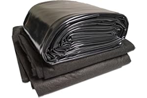 HALF OFF PONDS PVC Liner 5 ft. x 5 ft. - 20-Mil Pond Liner and Geo Combo - HOPUGPVC05X05