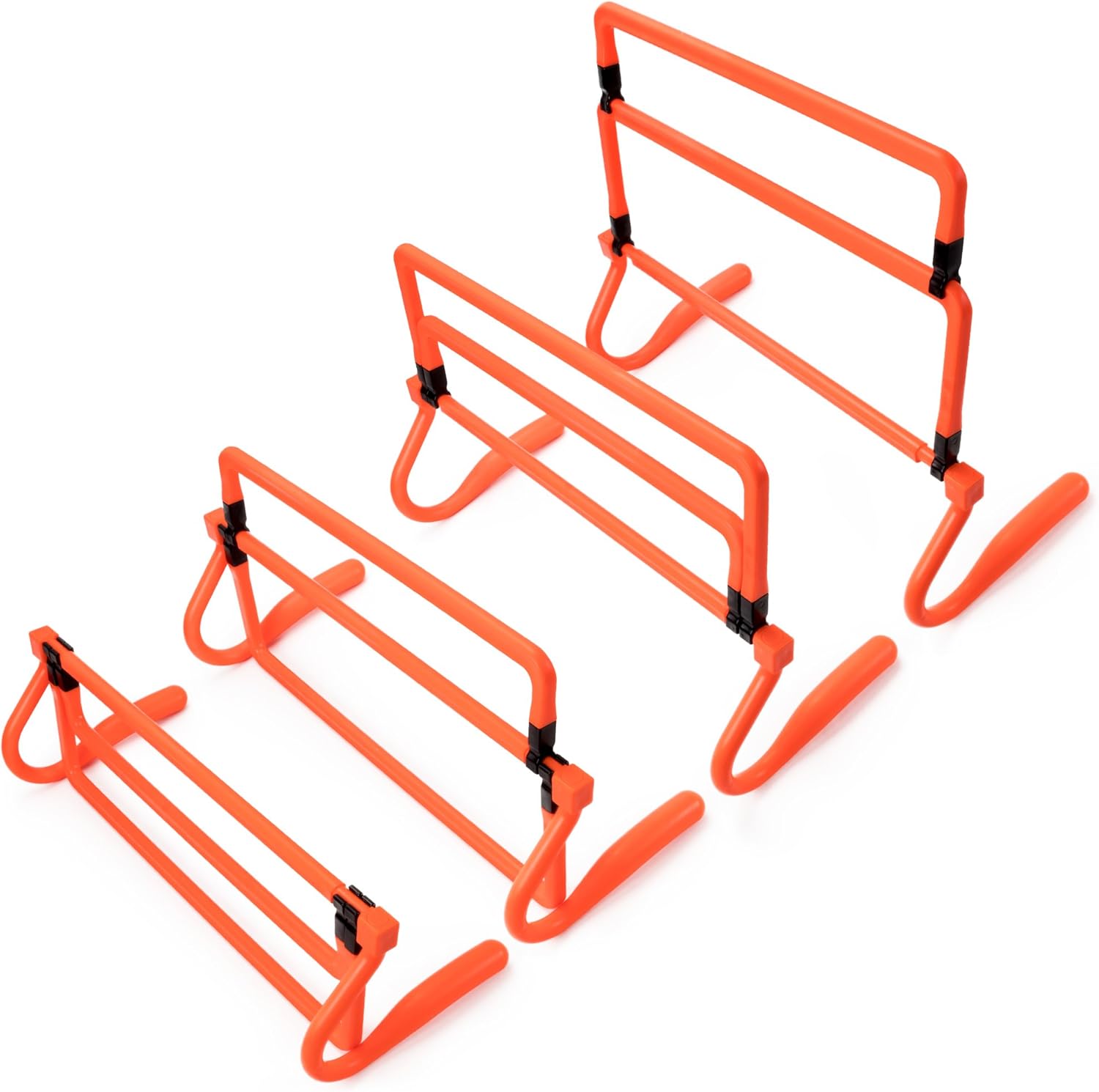 6-Pack of Agility Hurdles with Adjustable Height Extenders – Neon Orange Set & Carry Bag – Plyometric Fitness & Speed Training Equipment – Hurdle/Obstacles for Soccer, Football, Track & Field & More : Sports & Outdoors