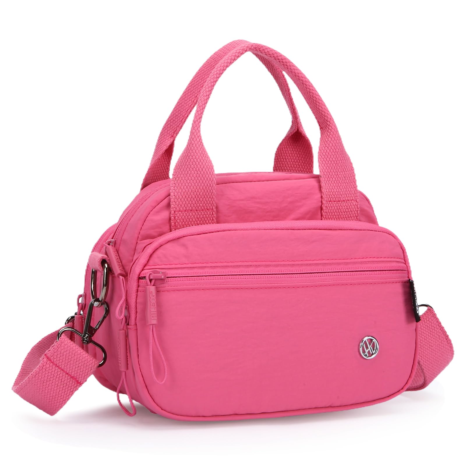 Photo 1 of HillDog Crossbody Bags for Women, Women's Shoulder Handbags Travel Purse with 3 Compartments (pink)