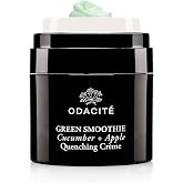 ODACITE Hydrating Face Moisturizer - Green Smoothie Quenching Creme, Face Cream - Moisture Locking Face Cream is Lightweight &amp; Non-Greasy - Cucumber &amp; Apple for Visibly Plump, Soothed &amp; Hydrated Skin